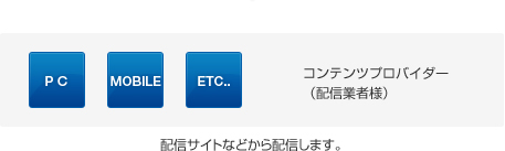 配信サイトなどから配信します。